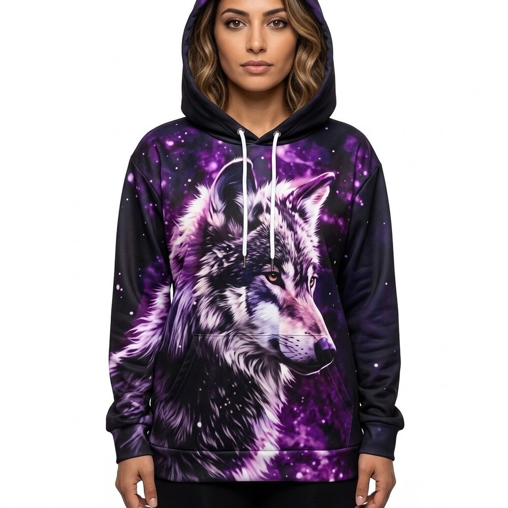 Chaos Monkey Black Graphic Pullover Sweatshirt Women Size 5XL